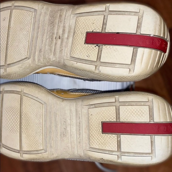 Authentic Patent Leather Prada Yellow/Gray W36.5 - Picture 3 of 4